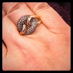 LeVian chocolate diamond knot ring 14kt rose gold